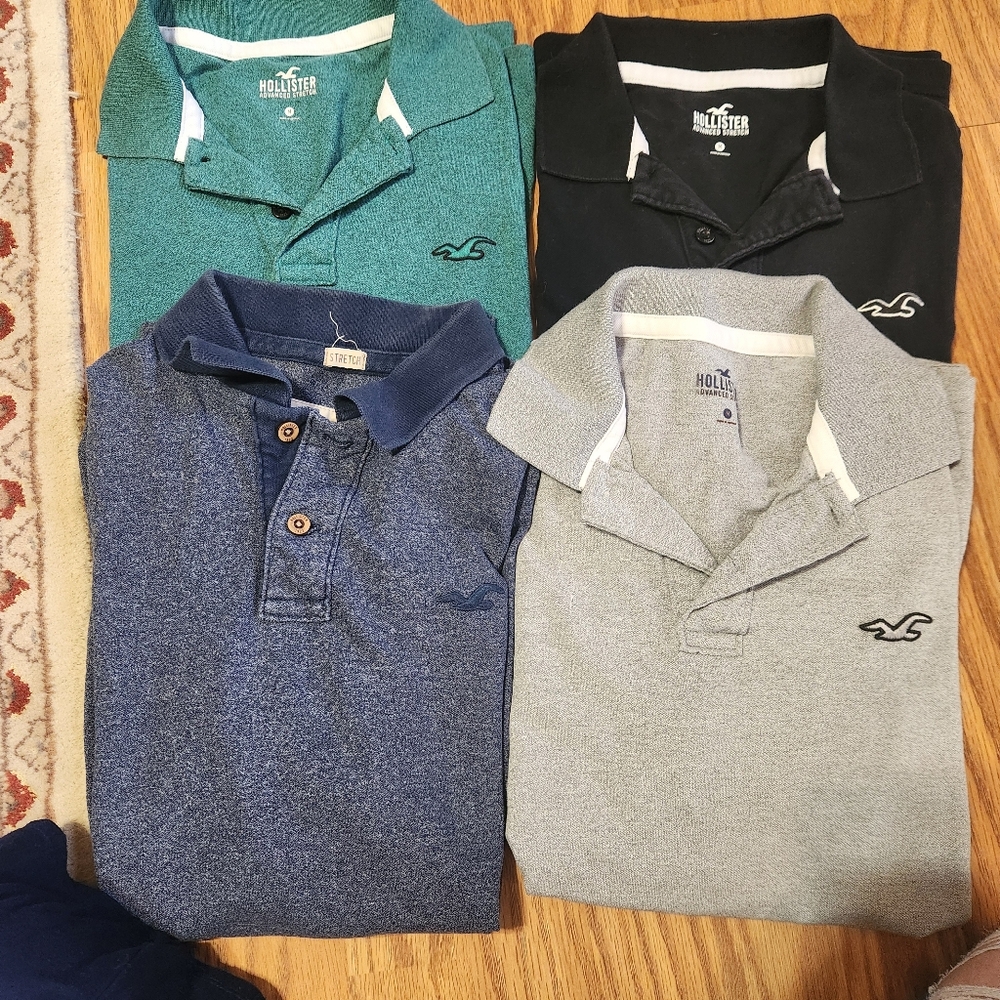 4 Hollister polo tees